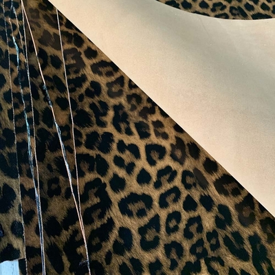 ODM de Toebehoren van de Schoenendecoratie, Microfiber Tiger Woven Leather Fabric